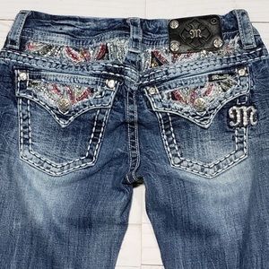 Miss Me Signature Rise Skinny Rhinestone Bling